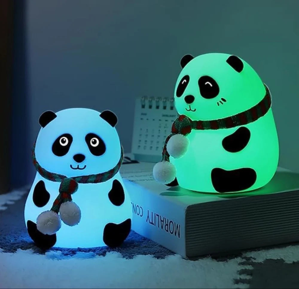 Silicone Panda Color-Changing LED Night Light
